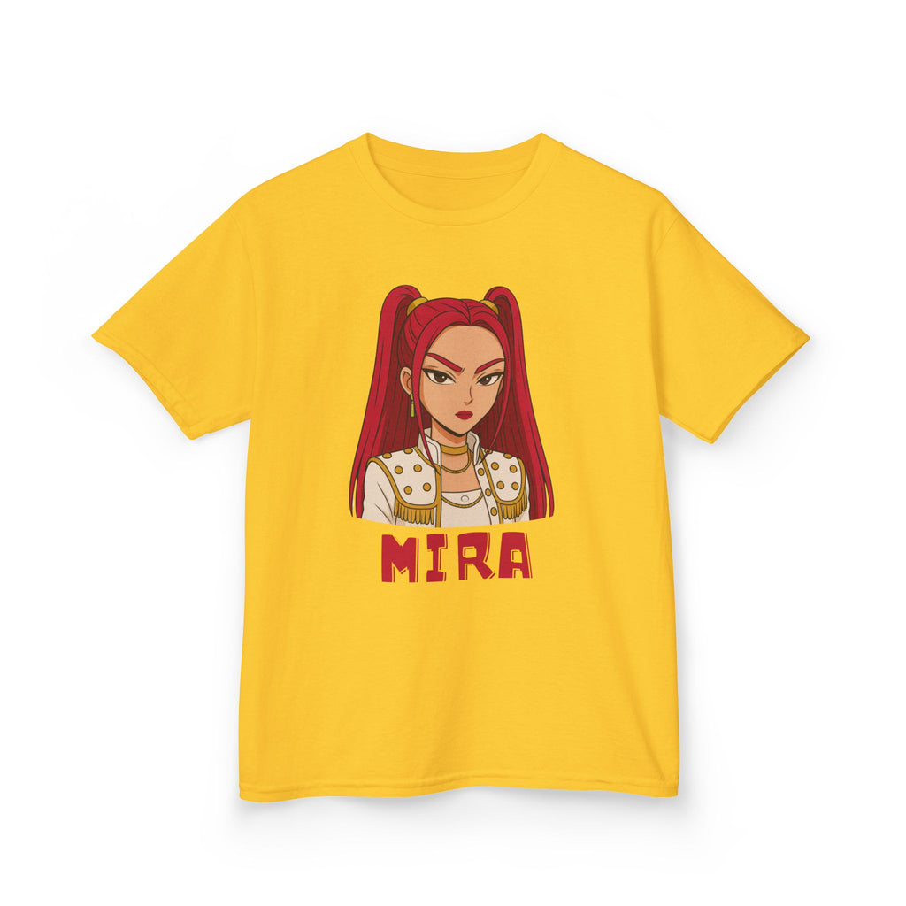 Kids KPOP DEMON HUNTERS MIRA Graphic Tee  Fun T-Shirts for Kids Stylish Casual