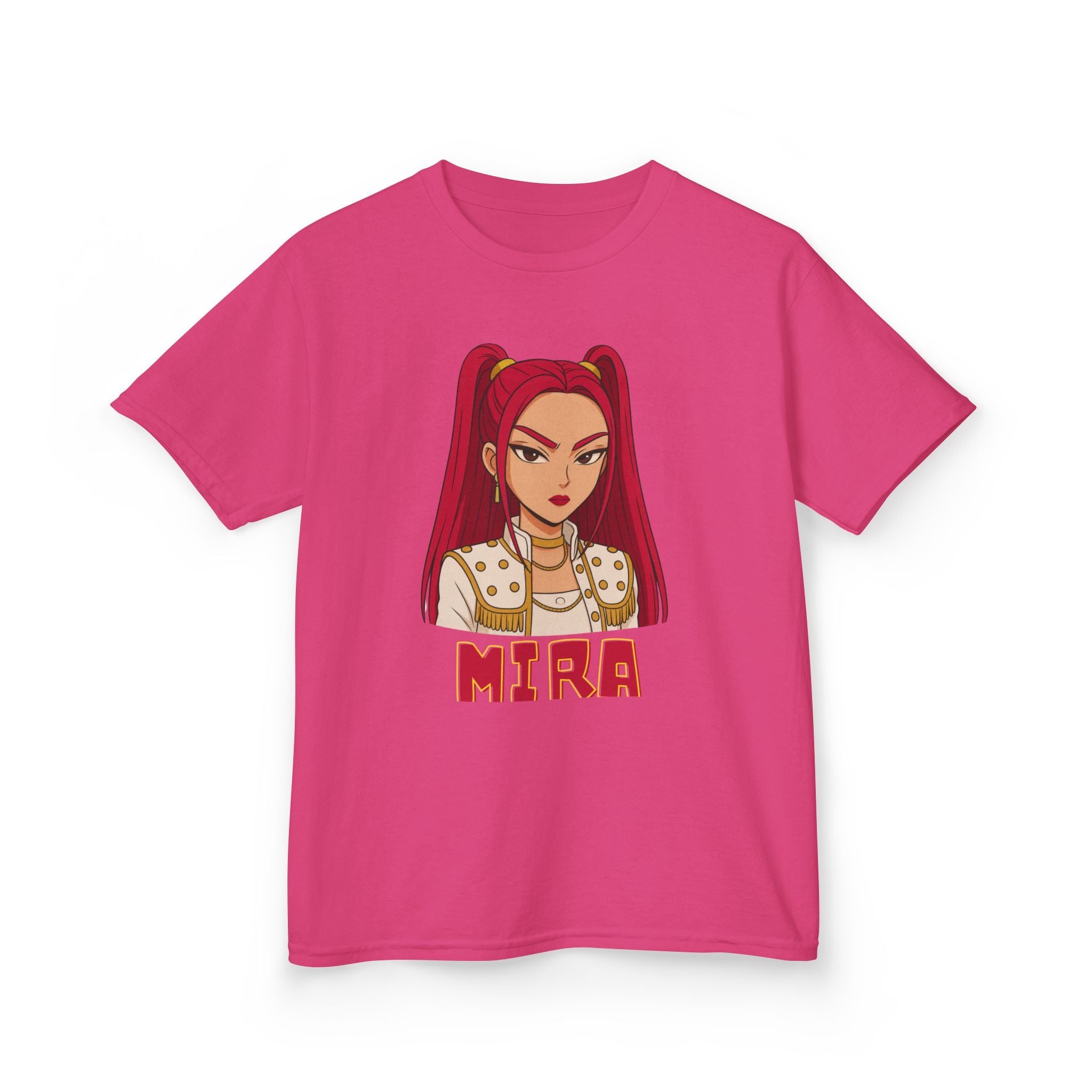 Kids KPOP DEMON HUNTERS MIRA Graphic Tee  Fun T-Shirts for Kids Stylish Casual