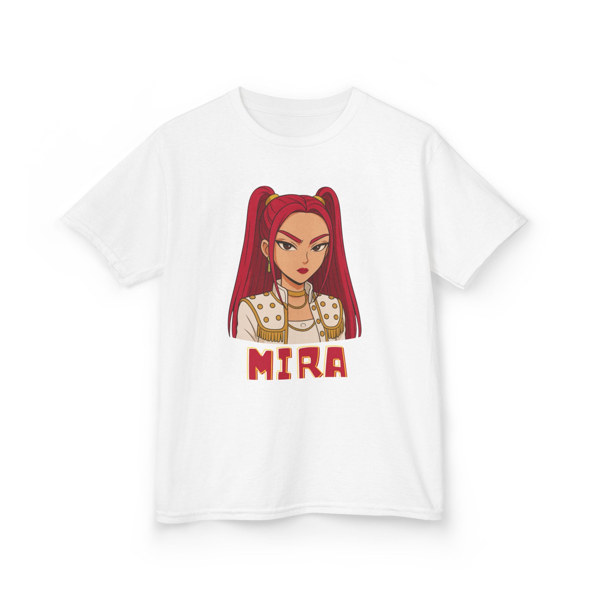 Kids KPOP DEMON HUNTERS MIRA Graphic Tee  Fun T-Shirts for Kids Stylish Casual