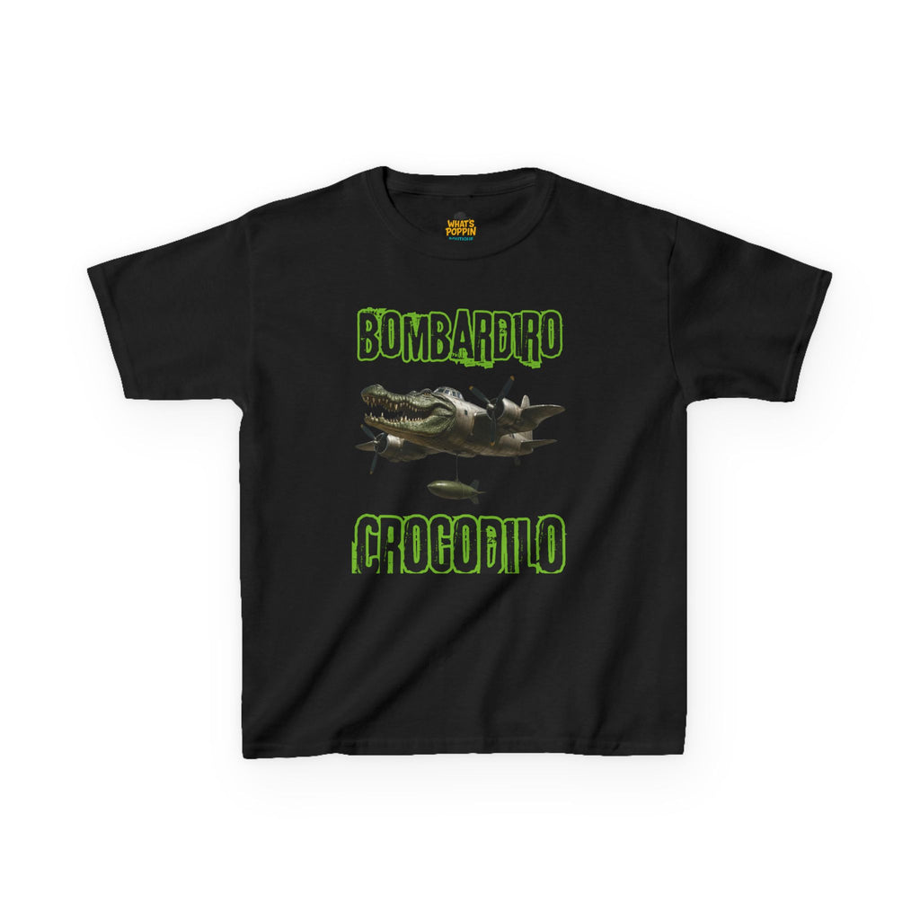Kids Tee - Bombardiro Crocodilo Airplane Funny Character Shirt