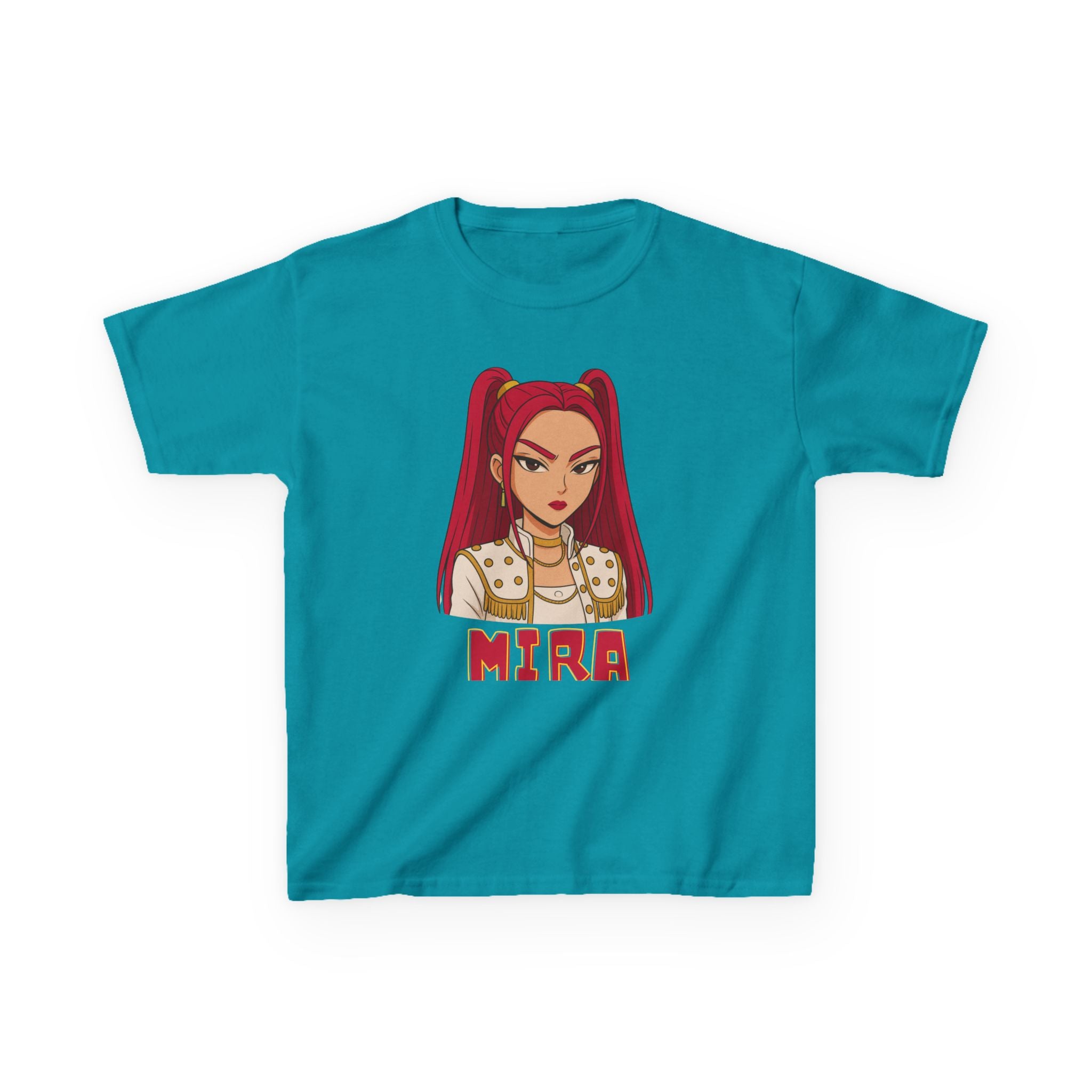 Kids KPOP DEMON HUNTERS MIRA Graphic Tee  Fun T-Shirts for Kids Stylish Casual