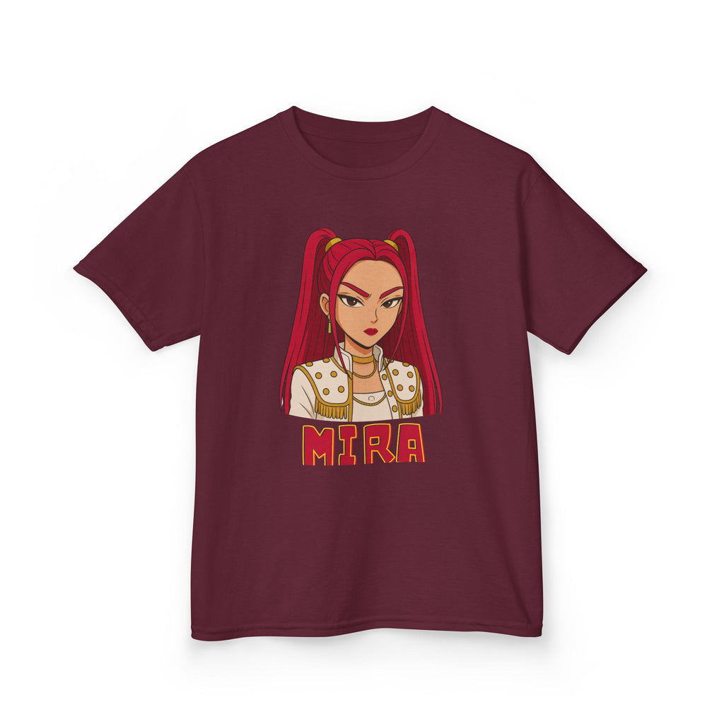 Kids KPOP DEMON HUNTERS MIRA Graphic Tee  Fun T-Shirts for Kids Stylish Casual