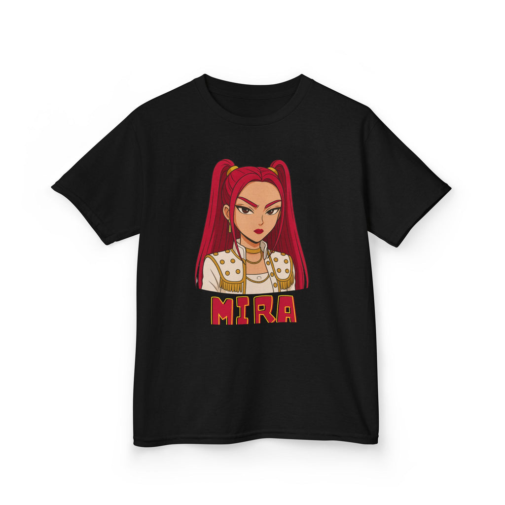 Kids KPOP DEMON HUNTERS MIRA Graphic Tee  Fun T-Shirts for Kids Stylish Casual