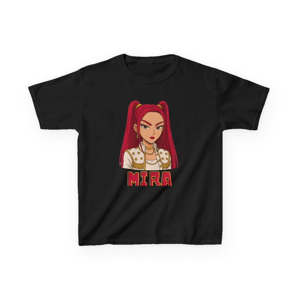 Kids KPOP DEMON HUNTERS MIRA Graphic Tee  Fun T-Shirts for Kids Stylish Casual