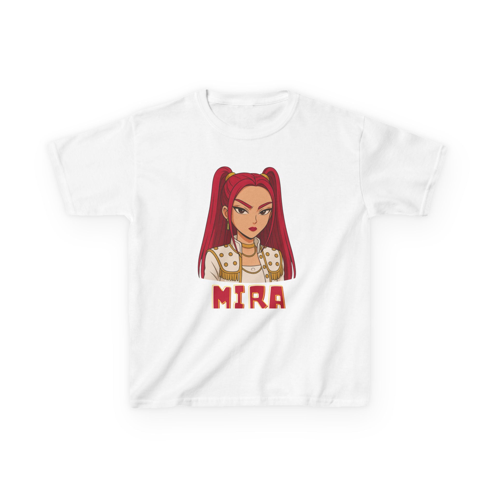 Kids KPOP DEMON HUNTERS MIRA Graphic Tee  Fun T-Shirts for Kids Stylish Casual