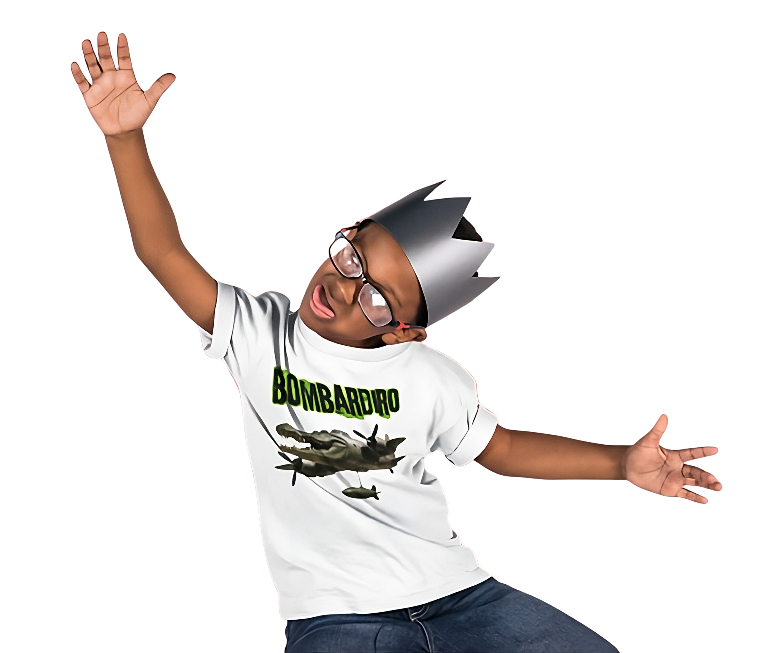 Kids Tee - Bombardiro Crocodilo Airplane Funny Character Shirt