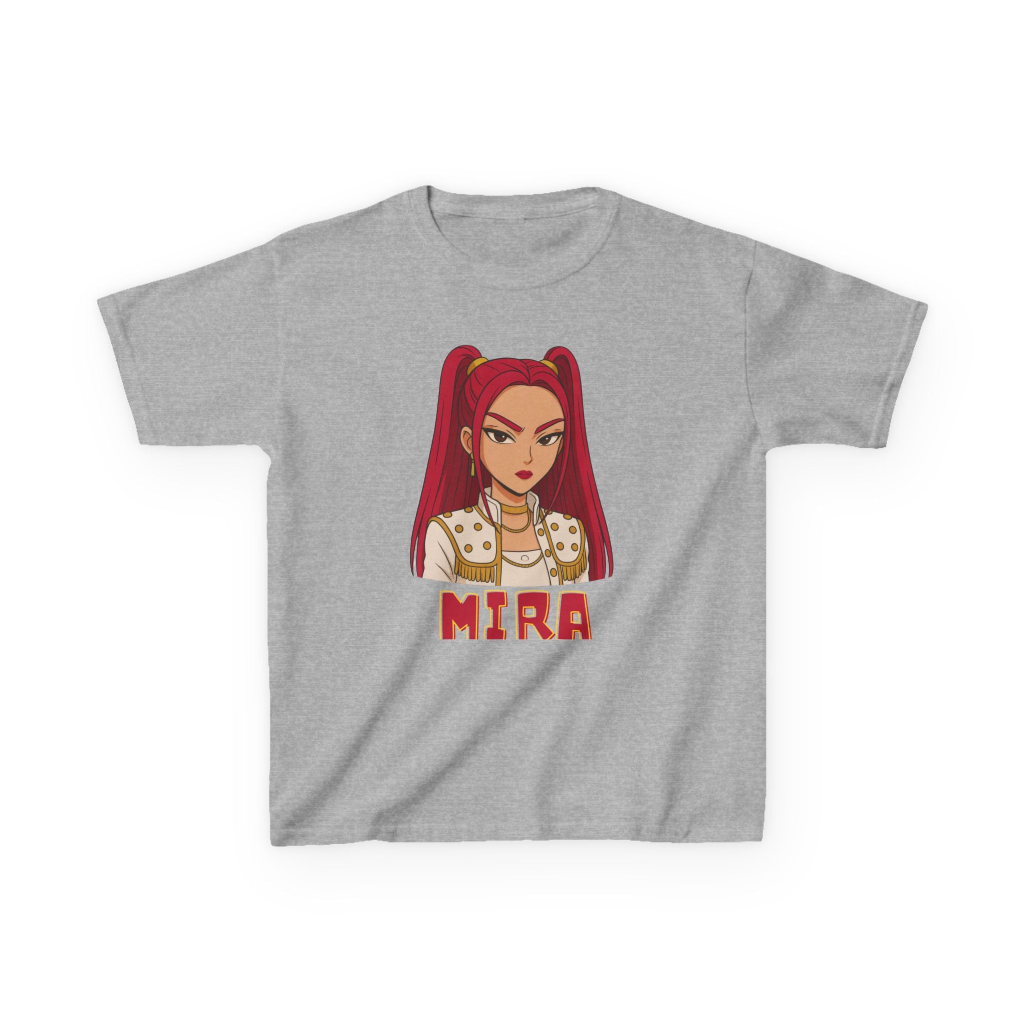 Kids KPOP DEMON HUNTERS MIRA Graphic Tee  Fun T-Shirts for Kids Stylish Casual