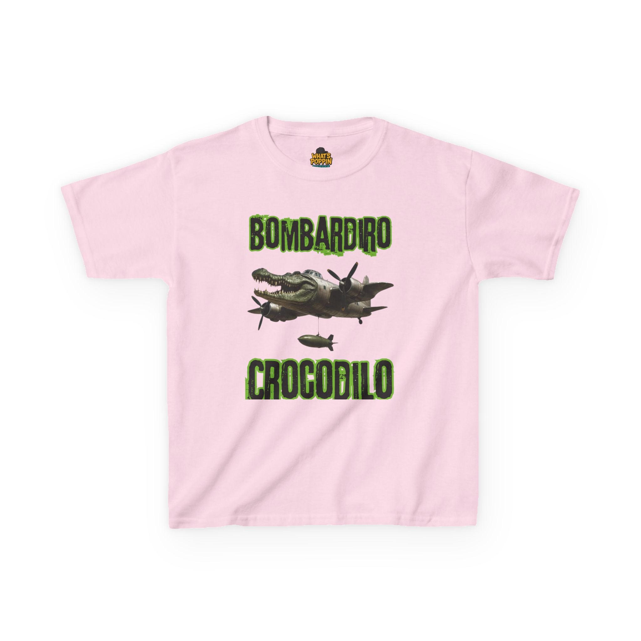 Kids Tee - Bombardiro Crocodilo Airplane Funny Character Shirt