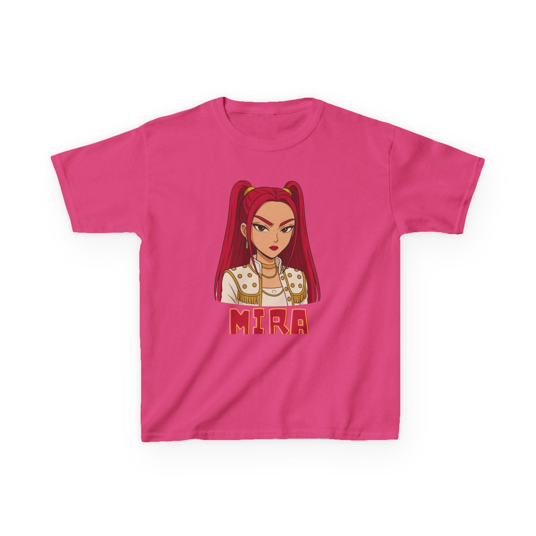 Kids KPOP DEMON HUNTERS MIRA Graphic Tee  Fun T-Shirts for Kids Stylish Casual