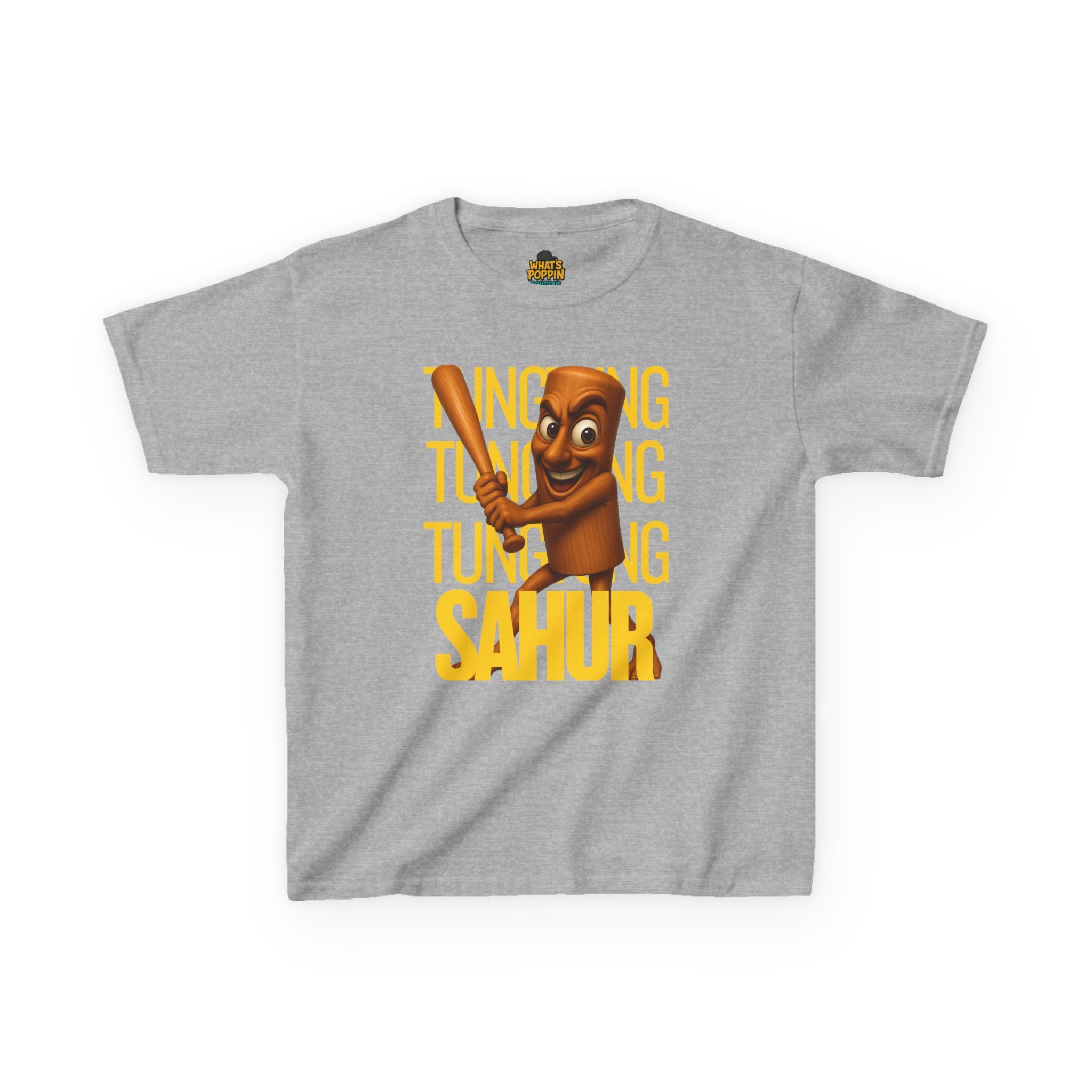 Tung Tung Sahur Kids T-Shirt – Funny Brainrot Meme Shirt for Kids | Cute Viral Character Tee | Italian Brainrot Trend | Youth Graphic Tee