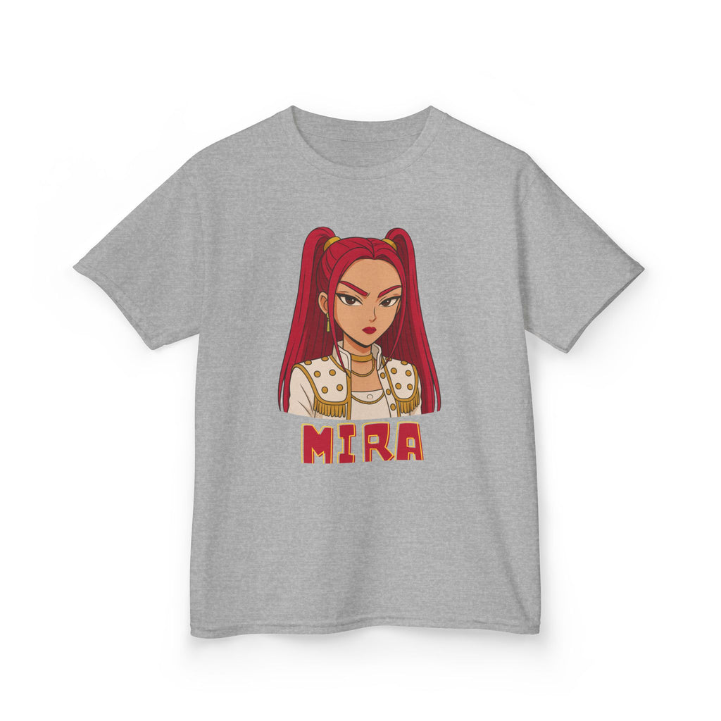 Kids KPOP DEMON HUNTERS MIRA Graphic Tee  Fun T-Shirts for Kids Stylish Casual