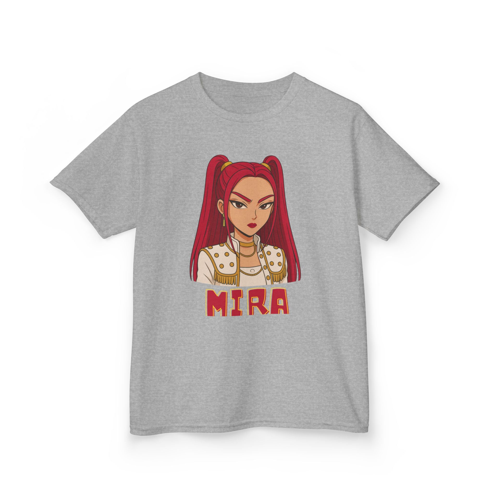 Kids KPOP DEMON HUNTERS MIRA Graphic Tee  Fun T-Shirts for Kids Stylish Casual