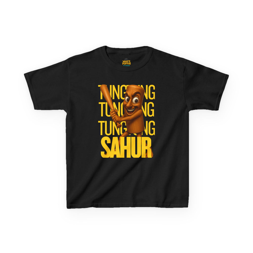 Tung Tung Sahur Kids T-Shirt – Funny Brainrot Meme Shirt for Kids | Cute Viral Character Tee | Italian Brainrot Trend | Youth Graphic Tee
