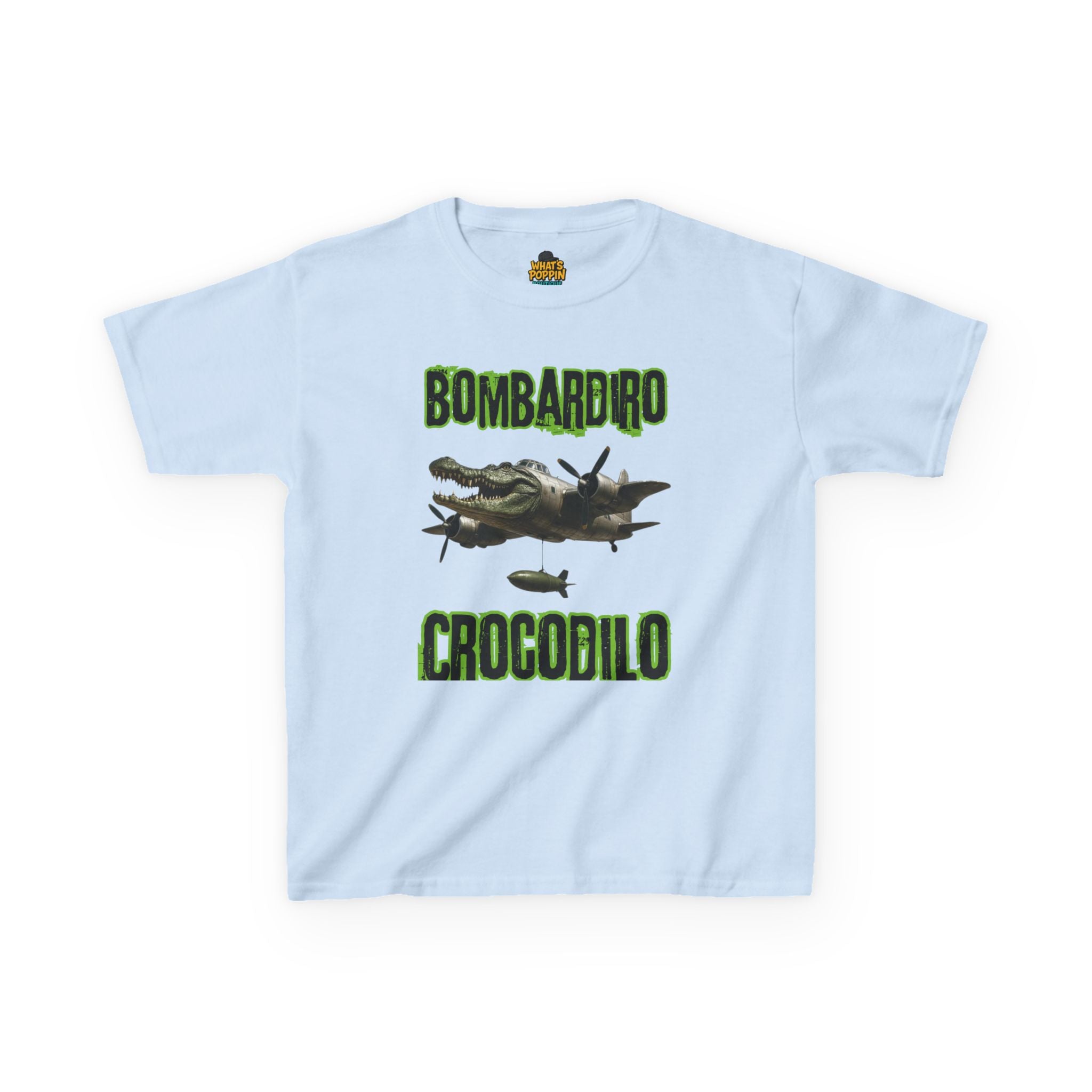 Kids Tee - Bombardiro Crocodilo Airplane Funny Character Shirt