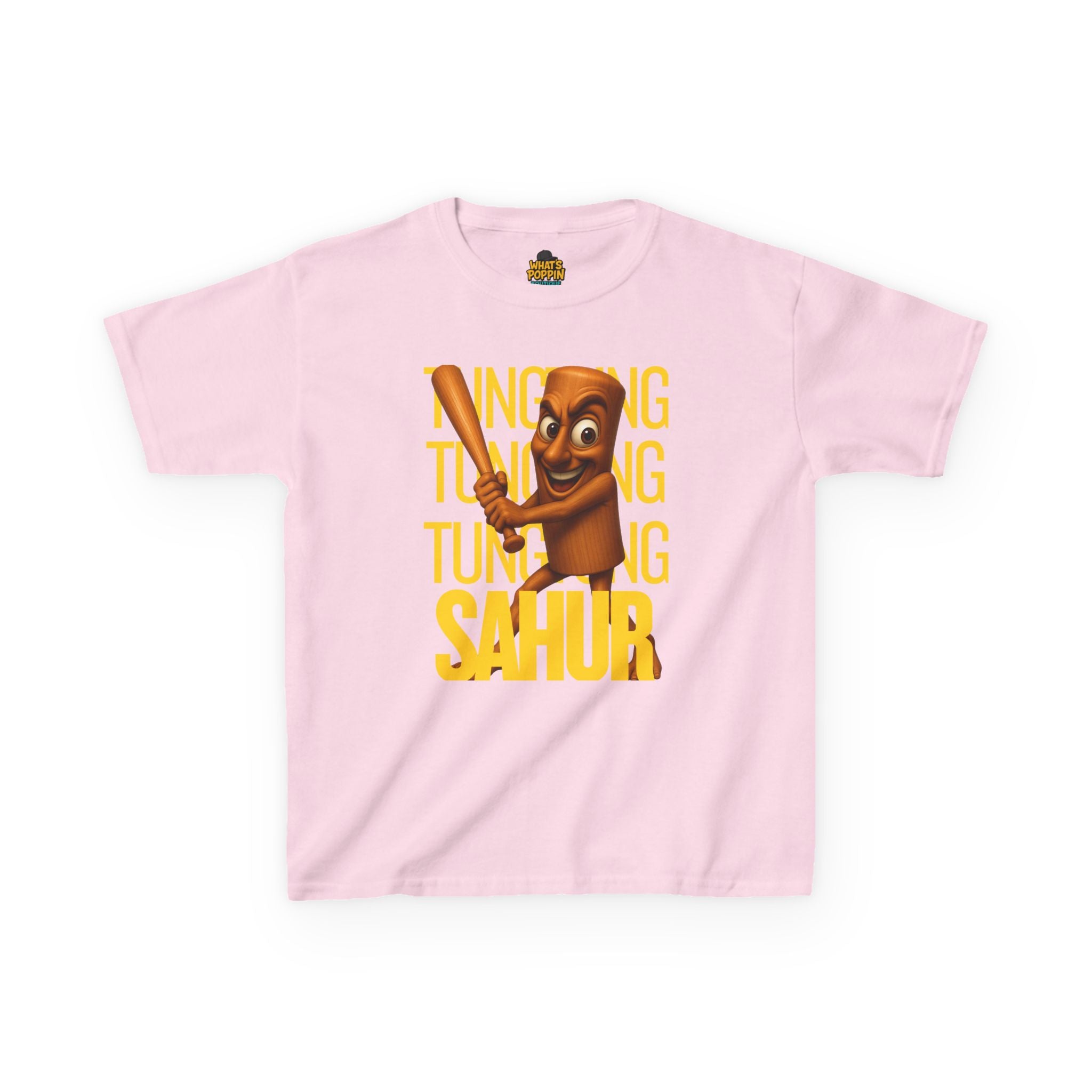 Tung Tung Sahur Kids T-Shirt – Funny Brainrot Meme Shirt for Kids | Cute Viral Character Tee | Italian Brainrot Trend | Youth Graphic Tee