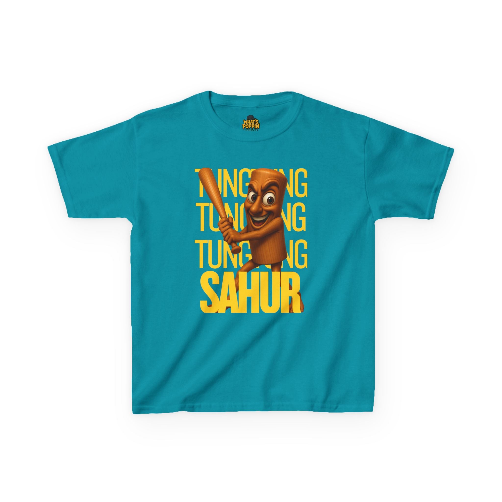 Tung Tung Sahur Kids T-Shirt – Funny Brainrot Meme Shirt for Kids | Cute Viral Character Tee | Italian Brainrot Trend | Youth Graphic Tee