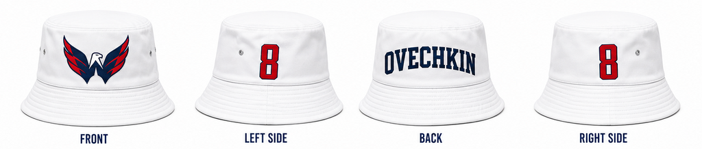 Washington Capitals Ovechkin Signature Bucket Hat