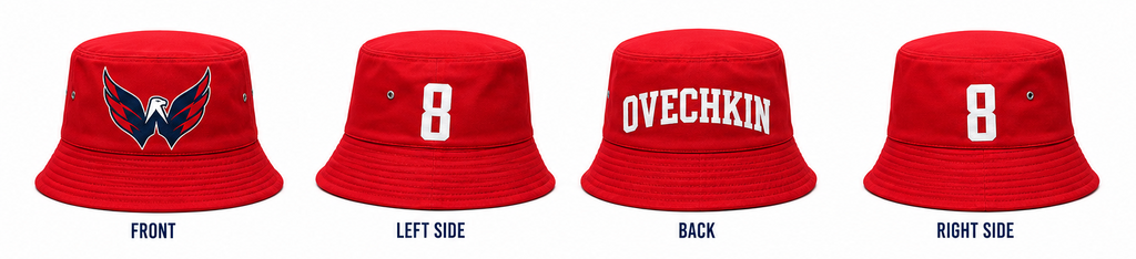Washington Capitals Ovechkin Signature Bucket Hat