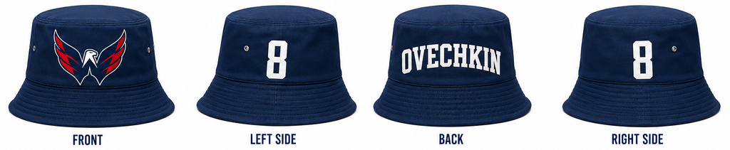 Washington Capitals Ovechkin Signature Bucket Hat