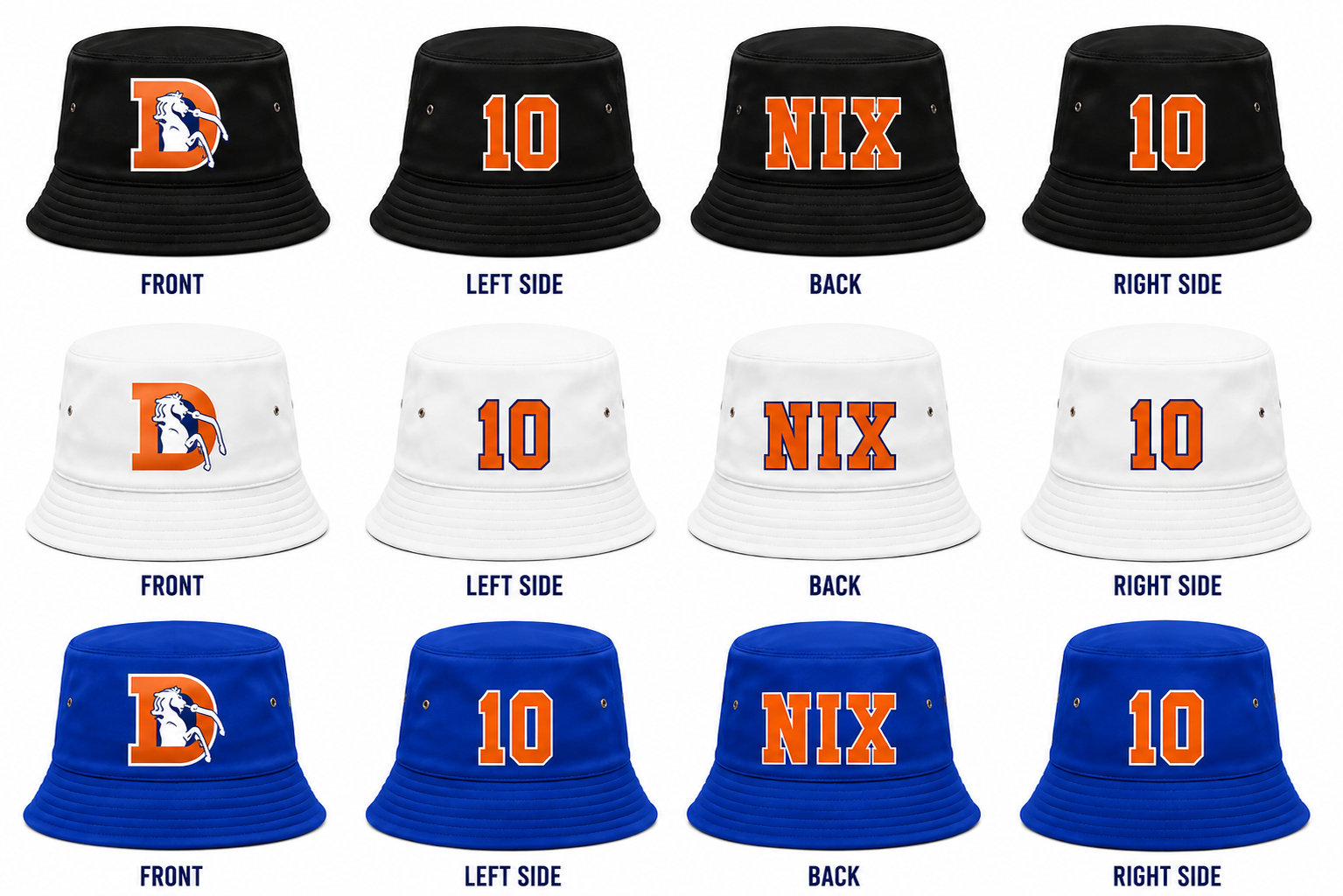 Denver Broncos Bo Nix Signature Bucket Hat